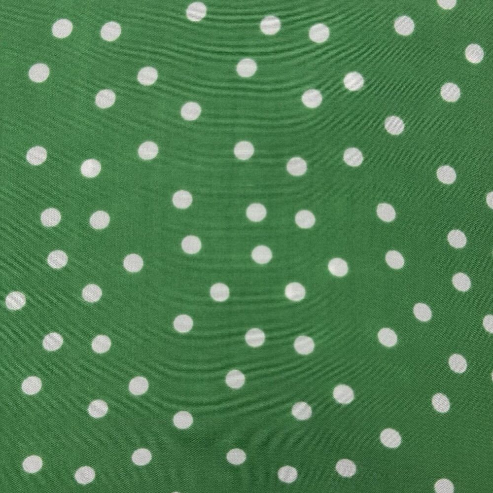 AYR Women’s Size S Polka Dot Short Sleeve Button Up Blouse Green Silk Blend - Picture 10 of 12